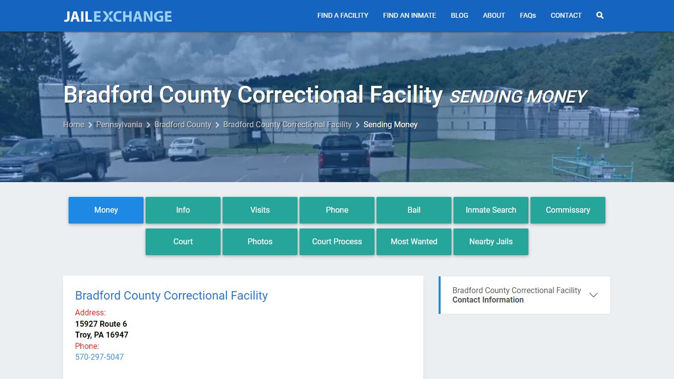 Bradford County Correctional Facility Sending Money - Jail Exchange